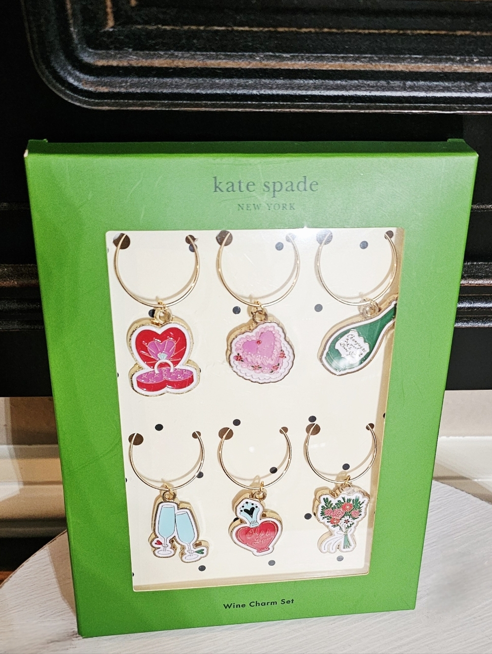 kate spade Wine Charms Set of 6, NIB